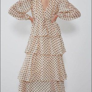 ZARA Polka Dot Tiered Dress